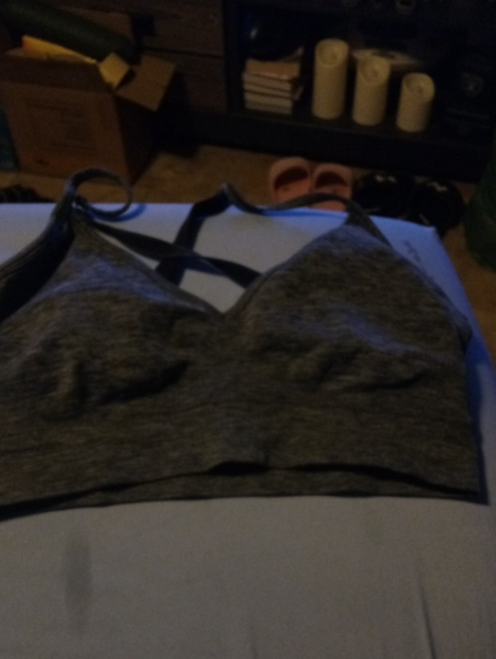 Comfort Stretch Grey Sports Bralette - Light Support